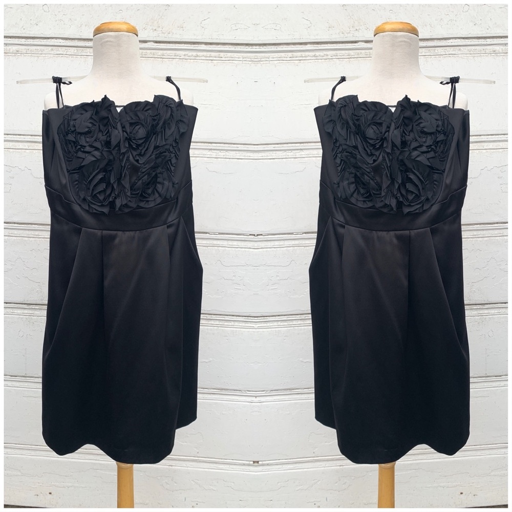 Max and Cleo Strapless Black Cocktail Dress Sz 10